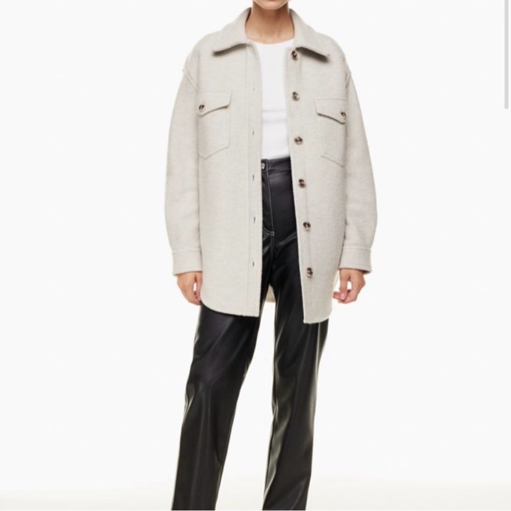 Aritzia Wilfred Ganna Shacket XS Light Grey